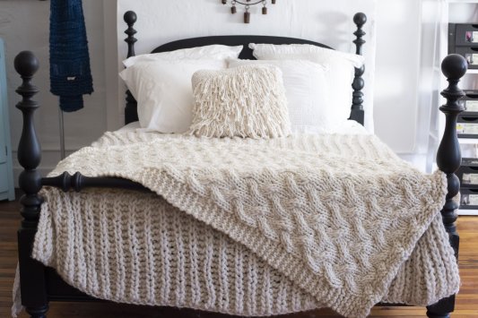 My First Cabled Blanket